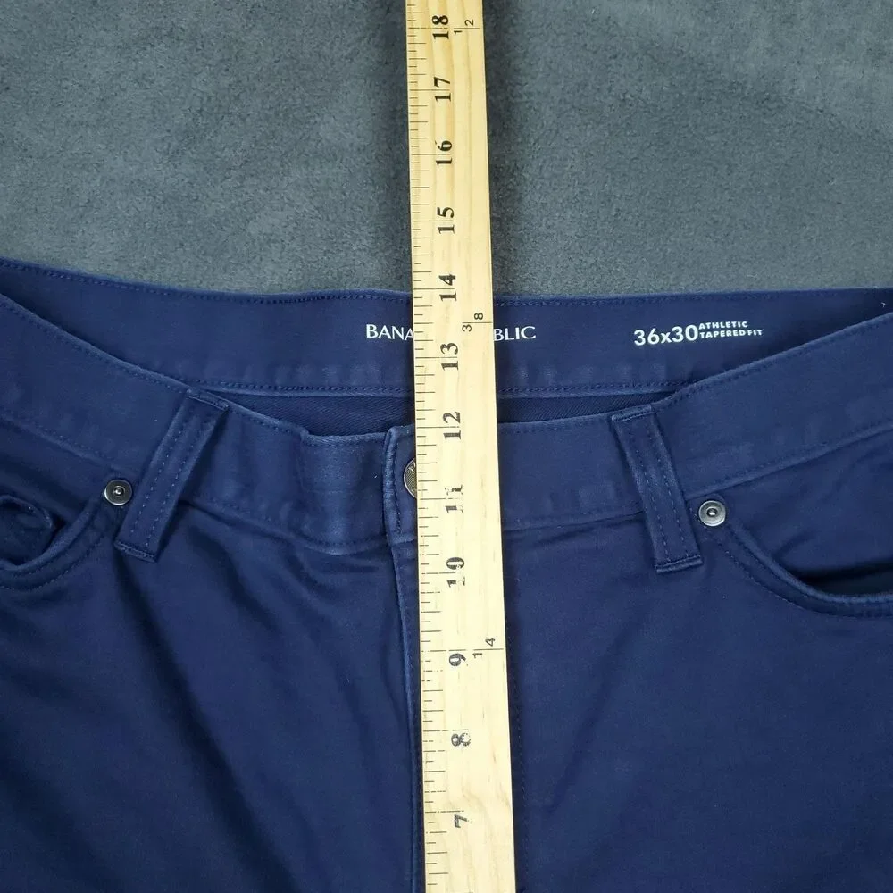 Banana Republic Pants Mens 36x28 Blue Traveler Athletic Tapered Stretch Chino